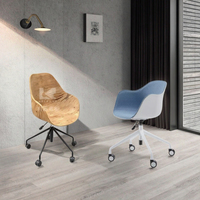 Chaise de salle à manger moderne réglable en métal et fer, tabouret avec revêtement en cuir pour salon de beauté, salon, barbier, manucure, salon, hôtel