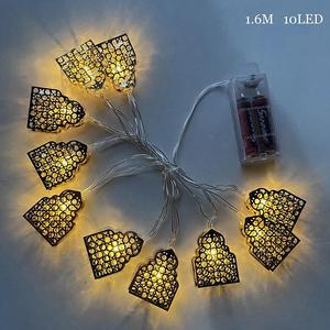 Ramadan lampe Eid décoration lune étoile <span class=keywords><strong>Led</strong></span> guirlandes lumineuses EID Mubarak décoration de la maison fée <span class=keywords><strong>guirlande</strong></span> déco 2024 Ramadan Kareem - Product Image 4