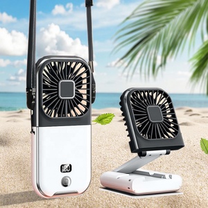 Portable 3000mAh Power Bank with Foldable Mini Handheld <b>Fan</b> 3-Speed USB Charging Rechargeable for Outdoor Use Car & Wearable - Product Image 2