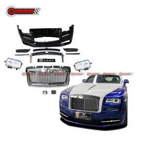 1-2 Generation Upgrade Facelift 3 Generations Car Bumper Grilles LED Headlights Fiberglass Body Kit For Rolls Royce Wraith