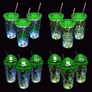 ISHINE <strong>St</strong> <strong>Patricks</strong> <strong>Day</strong> Plaic Beer Mug Cup Drinking Glass - Product Image 2