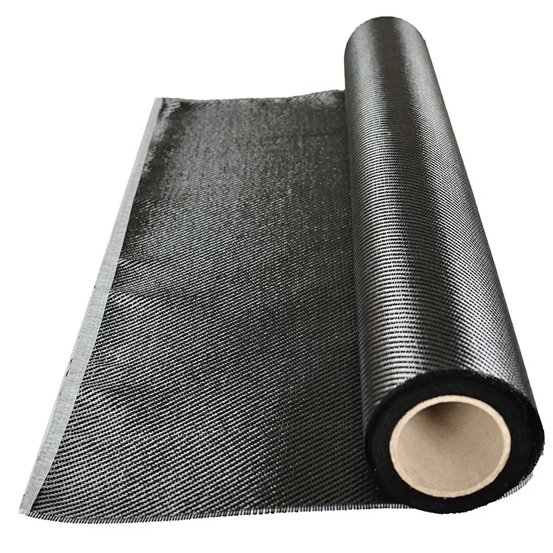 3k 200gsm Plain Twill Weave Setting Carbon Fiber Fabric