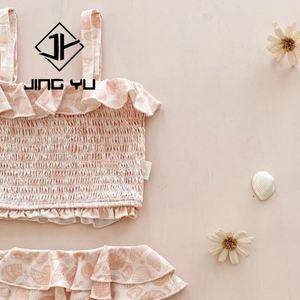 Traje de Baño de Alta Calidad con Estampado Playero, Volantes Fruncidos, Traje de Baño para Niñas, Bikini de Nailon Reciclado Personalizado - Product Image 4