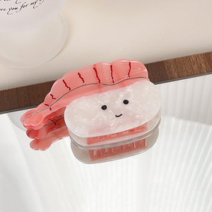 Nouvelle série japonaise <span class=keywords><strong>crevettes</strong></span> Sushi acide acétique pince à griffes paillettes roses avec pince à requin doux personnalité de haute qualité couvre-chef mignon - Product Image 4