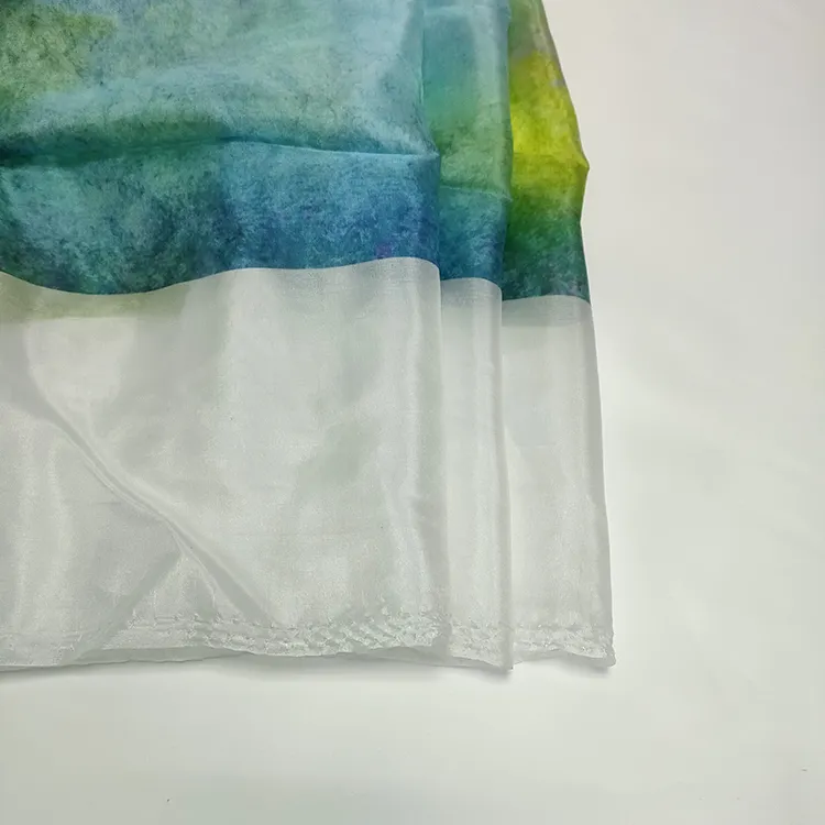 Custom Digital Printed 5mm 114cm 100% Silk Habotai Fabric Flag for Dance