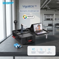 Kit biométrique léger à double capteur d'empreintes digitales à base d'iris avec reconnaissance faciale intégrée pour le recensement de la population