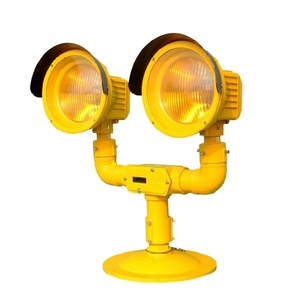 Balise d'avertissement aérien à double tête LED jaune clignotante pour piste de taxiage, conforme ICAO FAA, IP54, solaire, pour aéroport - Product Image 2