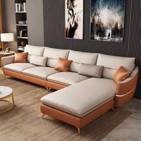 Sofá Cama Esquinero de Tres Plazas, Moderno y Sencillo, de Tela Tecnológica Lavable, Estilo Lujoso y Ligero, con Esponja, para Salas de Estar Pequeñas