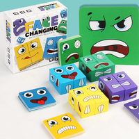 Juego de Mesa de Cubos Cambiantes de Rostro para Niños, Juego Educativo de Pensamiento para 4 Jugadores, Batalla entre Padres e Hijos, para Niños de 3 Años en Adelante