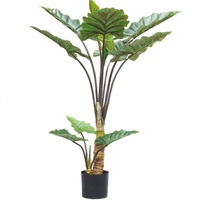 Planta Tropical Artificial con Hojas Verdes Realistas, Decoración de Interior para el Hogar, Diseño de Alta Simulación