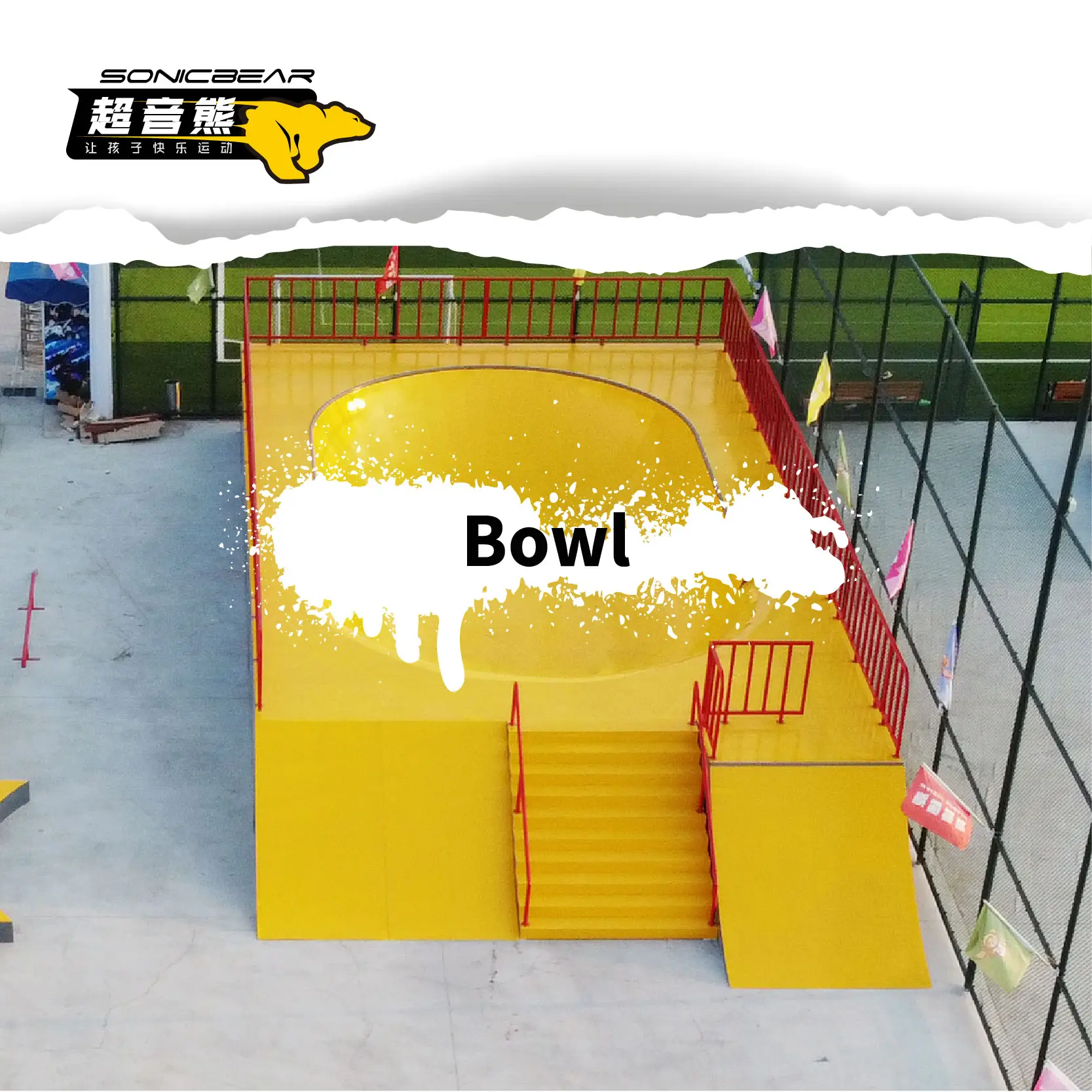 Skateboard Bowl Pool Wave Pista de entrenamiento personalizada Construcción Deportes extremos Prop Fabricante