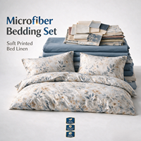 Parure de lit de luxe haut de gamme en microfibre brodée, vente en gros, haute qualité, prix compétitif, faible MOQ