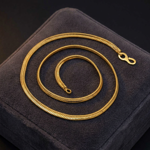 Wholesale 14K 18K 24K Micro Gold Plated <b>Snake</b> Link Chain Necklaces Women's Daily Wear Modern Design Brass Fashion Jewelry - Product Image 3