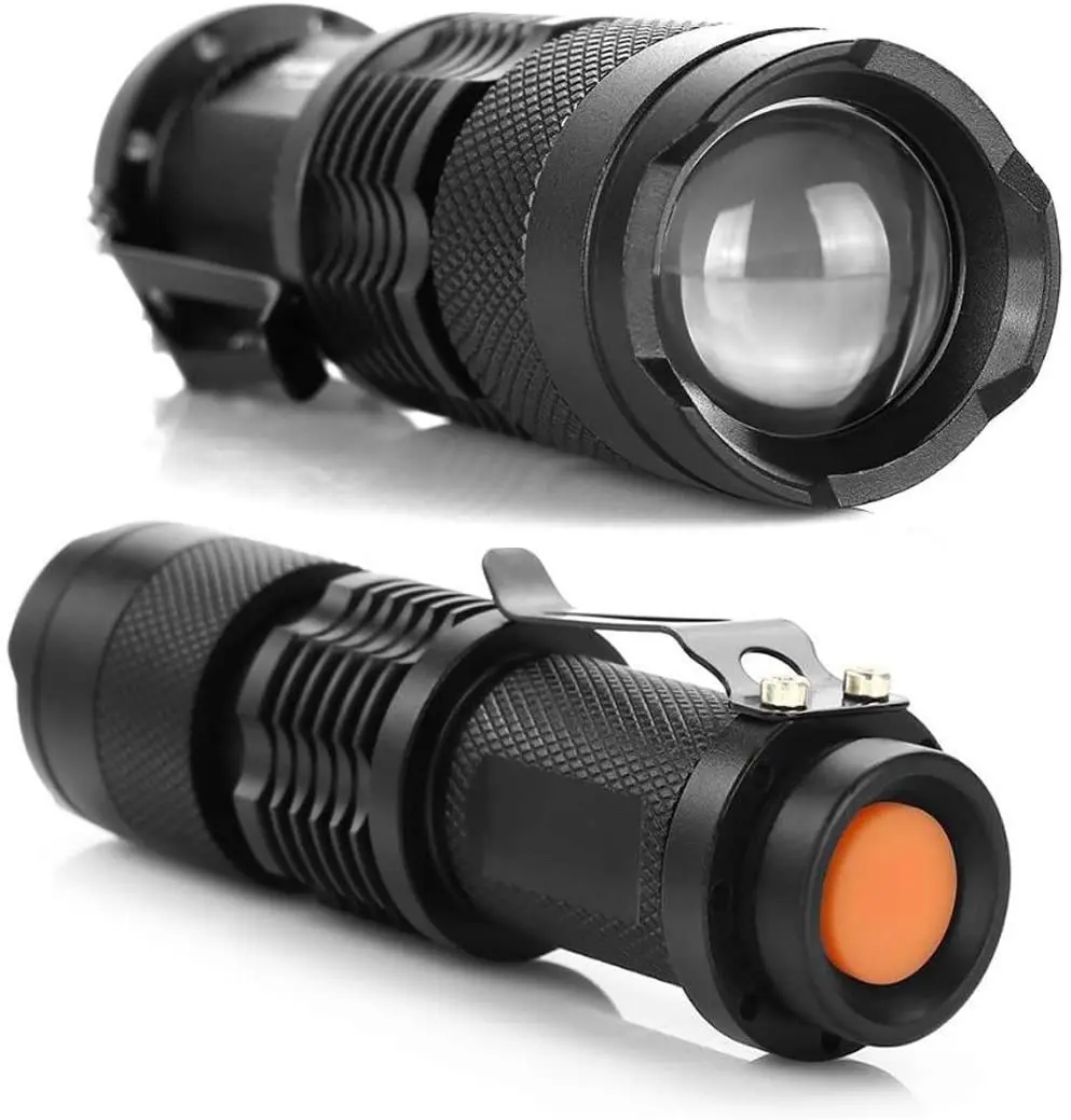Portable étanche LED mise au point réglable télescopique Mini Zoom torche lampe de poche 365nm lampe de poche ultraviolette
