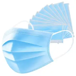 Wholesale 3 ply CE certificate non-woven fabric face mask disposable surgical face mask