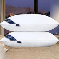 Oreillers de lit 100% coton de qualité hôtelière personnalisée avec oreiller cervical en fibre de polyester pour hôtel
