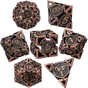 Vente en gros de dés creux en métal Jeu du MDN Jeu de dés de rôle Donjons et Dragons Ensemble de dés en métal <span class=keywords><strong>RPG</strong></span> et Pathfinder - Product Image 3