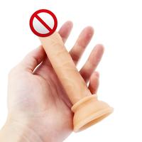 Juguetes Sexuales para Mujeres, Dildo Flexible Realista de TPE Suave con Cristal, Mini, Impermeable, con Ventosa