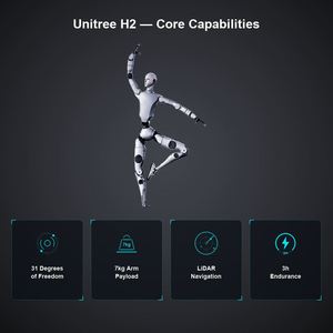Robot Humanoide Unitree H2 2025, Modelo Destino Despertado, 31 DOF, 360N.m Torque, Agente IA Bípedo para Investigación de Laboratorio e Industria - Product Image 3