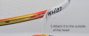 Whizz raqueta de bádminton cabeza protector cinta color blanco 2 unids/bolsa cinta - Product Image 6