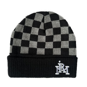 OEM ODM Fabricante de alta calidad de invierno de los hombres de punto bordado Sin borde Beanie Logo - Product Image 1