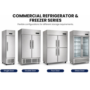 Réfrigérateur commercial vertical 4 portes 1300L, porte vitrée double, dégivrage automatique, éclairage LED pour magasin de proximité - Product Image 6