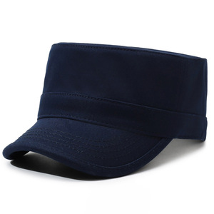 Spring Summer Solid Color High Quality Fitted Canvas Unisex Fashion Casual Outdoor <b>Flat</b> Top Baseball Sun <b>Hat</b> - Product Image 5