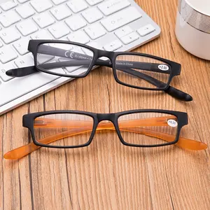 Новый 2024, пластиковые очки для дальнозоркой прямоугольной оправы с логотипом на заказ, Длинные УФ-очки для чтения