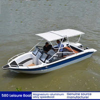 ZM TECH Bateau de plaisance de luxe en alliage d'aluminium, petit bateau d'assaut, bateau de pêche individuel pour activités de plein air et observation de la rivière