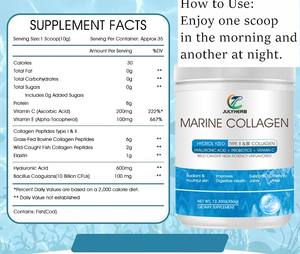 Julyherb אספקת אבקת קולגן ימית טהורה בדרגת מזון עם פפטידי קולגן מסוג l &lll אבקת קולגן משולשת 350 גרם - Product Image 3