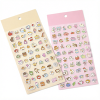 1 par paquet Autocollants chat petits nez Mignonnes décorations Meow Things Zhi Handbook Imperméables Transparents Auto-adhésifs Décoration de vacances