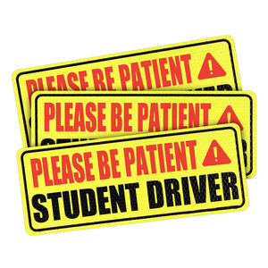 Autoadesivo del paraurti del segno riflettente del veicolo dell'automobile del segno dell'automobile di sicurezza magnetica del conducente dello studente all'ingrosso per i nuovi conducenti - Product Image 1