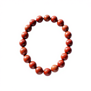 Pulsera de cuentas de jaspe caoba con brillo de llama, elegante, rojo marrón intenso, joyería inspirada en piedra natural, regalo para mujeres y niñas - Product Image 2