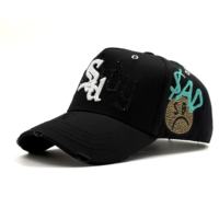 Casquette Snapback de baseball G5 OEM & ODM avec broderie de logo personnalisée, puce NFC, en daim noir, fermeture réglable, ensemble complet, modèle DOM Gorras Baez