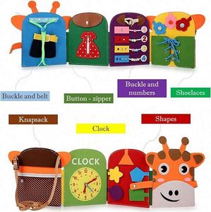 Nuevo Libro de Actividades Sensoriales de Jirafa al por Mayor para Bebés, Libro de Actividades para Niños Pequeños, Juguete Sensorial para Niños Pequeños, Mochila de Jirafa - Product Image 5