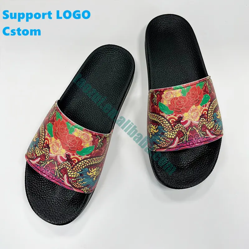 2024 pantoufles avec logo personnalisé pantoufles de plage d'été sandales avec logo en plein air tongs pour hommes chaussures personnalisées