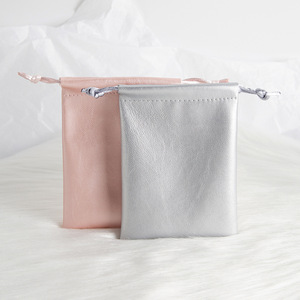 Sacs à bijoux en cuir PU avec cordon de serrage, 7x9cm à 15x20cm, pour ranger les écouteurs et les bijoux - Product Image 5