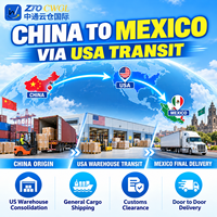 Transitaire Chine-Mexique via les États-Unis pour pièces détachées de machines, service de livraison porte-à-porte FCL LCL
