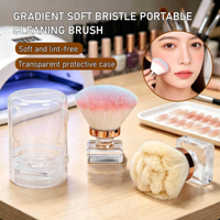 Pinceau à poussière pour ongles en fausse fourrure douce, pinceau à blush pour le nettoyage de la manucure, grand pinceau à poudre pour le visage, pour les fournitures d'art des ongles