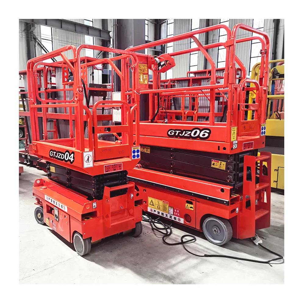 500kg 10m 12m 14m 16m 18m 0.5 ton Hydraulic Aerial Work Lift Table Battery Power Scissor Lift Platform