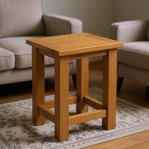 Tavolino Compatto in Legno di Quercia Massiccio Marrone Arredamento per Soggiorno Design Moderno Rustico - Product Image 2