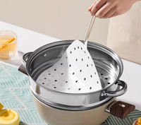 Papier sulfurisé en silicone double face de qualité alimentaire pour la cuisson vapeur, format personnalisé, perforé, pour dim sum, vente en gros B2B, livraison rapide