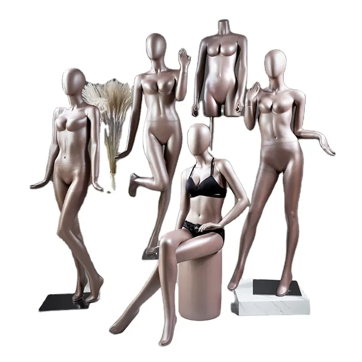 Wholesale Grey FRP Display Female Fashional Women Large Size Mannequins Torso Female Body Mannequin