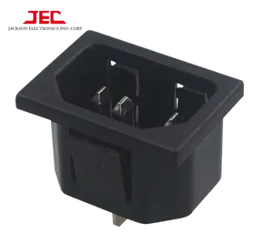 Electrical Supplies Grounding JEC Power IEC C14 Inlet Plug Socket Socket For Wholesale