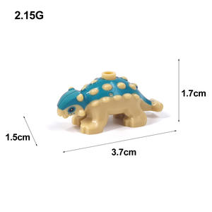 Ensembles de blocs de construction pour le monde jurassique jouet bébé Ankylosaurus Minidoll période crétacée dinosaure blindé jouets en plastique - Product Image 4