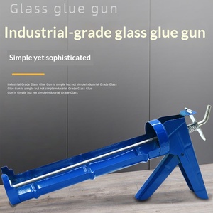 Pistolet à colle bleu pour verre, adhésif structurel, outil de calfeutrage universel à économie d'effort, tige en fer épaissie à dents pour la création - Product Image 1