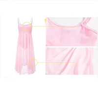 CL00526 Jupe longue en mousseline noire pour adulte, jupe pour enfants, tutu professionnel, robe longue de ballet pour adulte