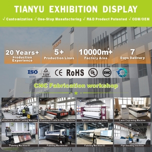 Tùy Chỉnh Căng Thẳng Vải Vẻ Đẹp Mỹ Phẩm Bán Hội Chợ Triển Lãm Gian Hàng Đóng Mở Hiển Thị Kệ Triển Lãm Thương Mại Triển Lãm Đứng Nhôm - Product Image 6