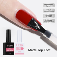 Vernis à ongles professionnel transparent mat sans HEMA, sans UV, écologique, longue tenue, 15 ml, sans résidu, avec logo personnalisé