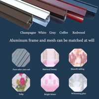 Nouveaux produits explosifs : Moustiquaire plissée rétractable noire anti-moustiques pour porte et fenêtre de balcon